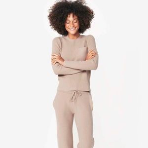 Figs Knit Latte Lounge Set